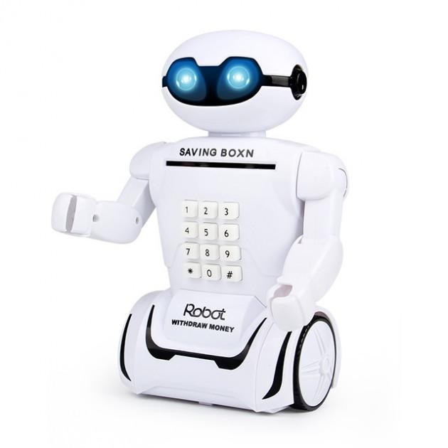 

Детская игрушка копилка банкомат Robot Piggy BANK White 3 in 1