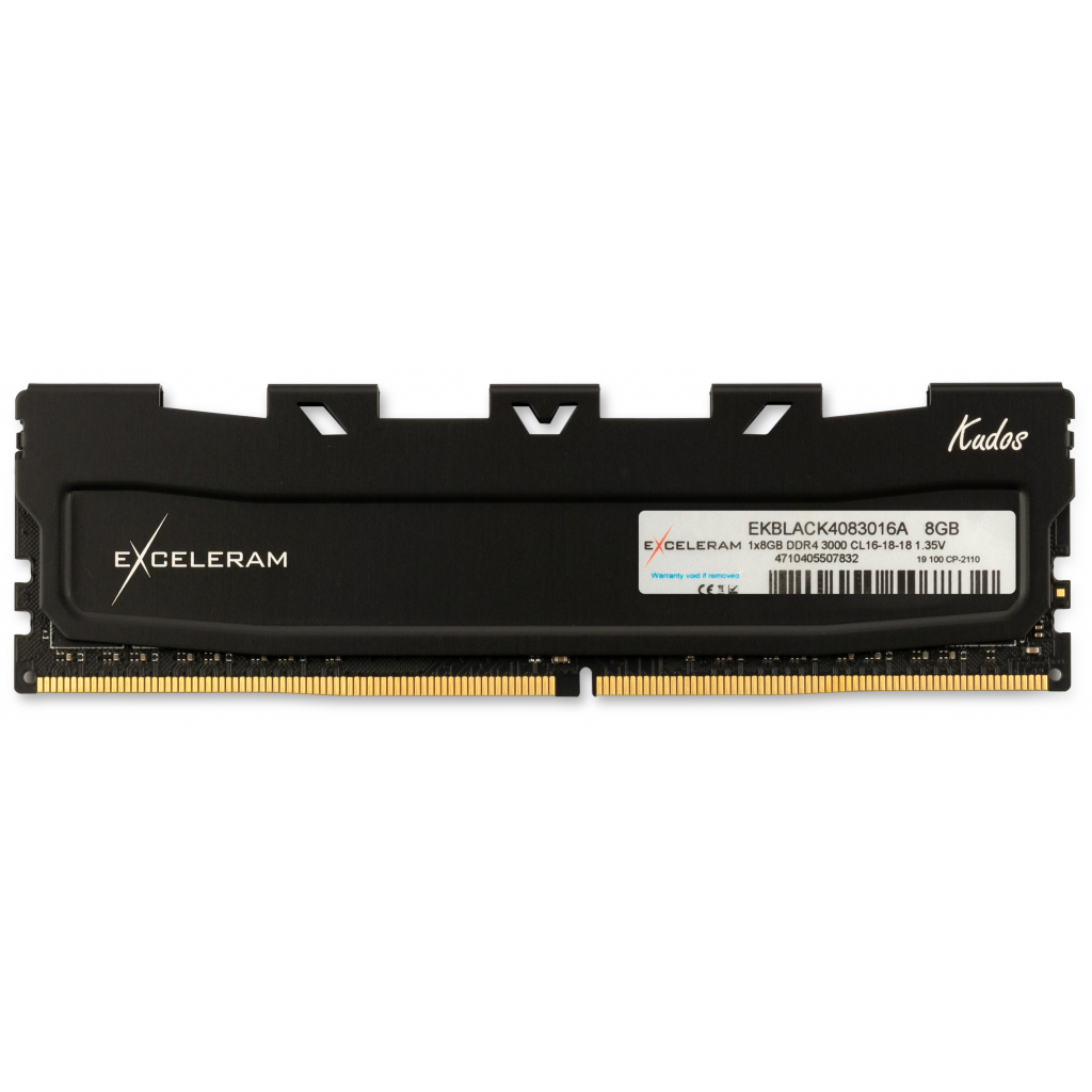 

Модуль памяти для компьютера DDR4 8GB 3000 MHz Kudos Black eXceleram (EKBLACK4083016A)