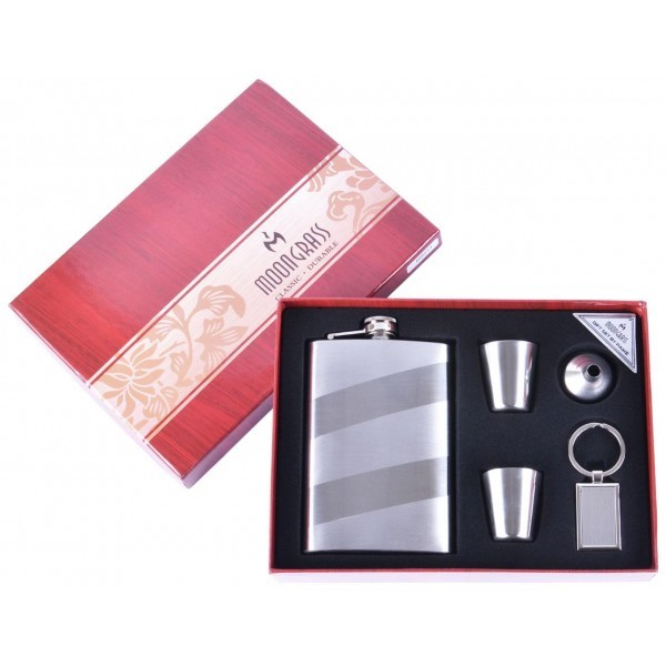 

Подарочный набор 5в1 Moongrass Фляга/ Рюмки/ Брелок/ Лейка BB-013