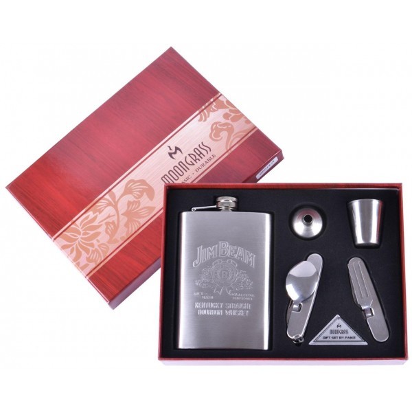 

Подарочный набор 4в1 Moongrass Фляга/ Рюмки/ Нож/ Лейка BB-014-W