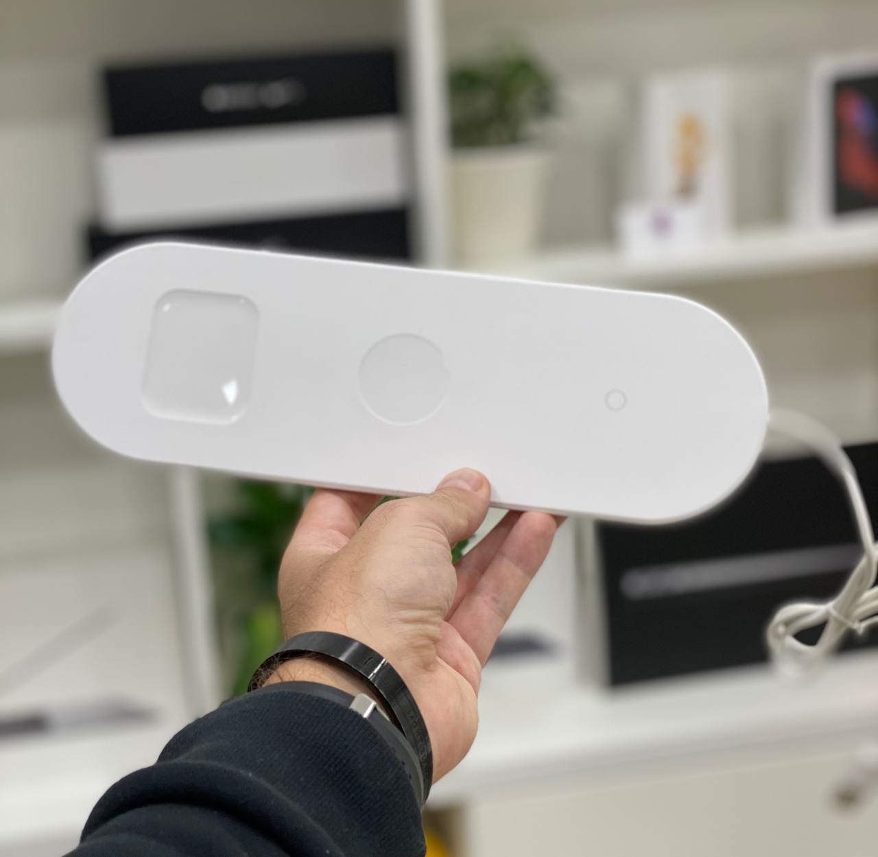 

Беспроводная зарядка WIRELESS CHARGER 3 в 1 Белая