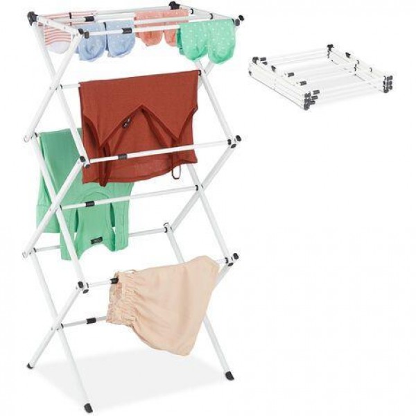 

Компактна сушарка для білизни розтяжна з нержавіючої сталі Etendoir a Linge extensible Біла