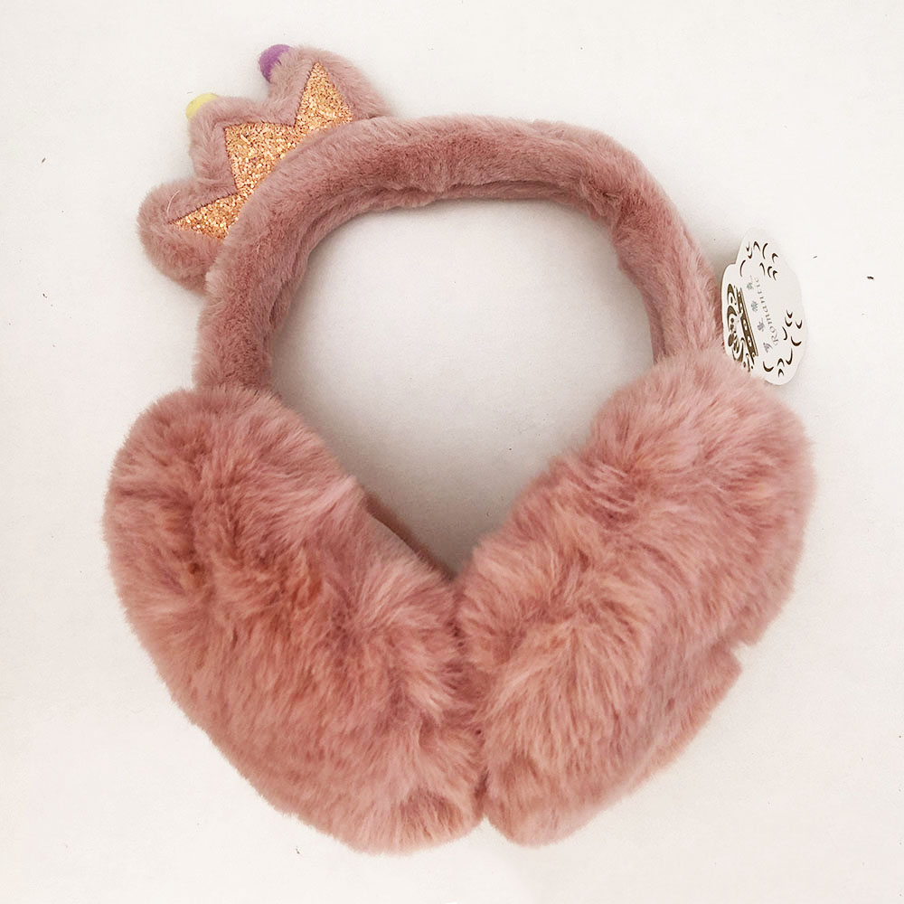 

Меховые теплые наушники с короной(ws19793-5.). Цвет: темно-розовый
