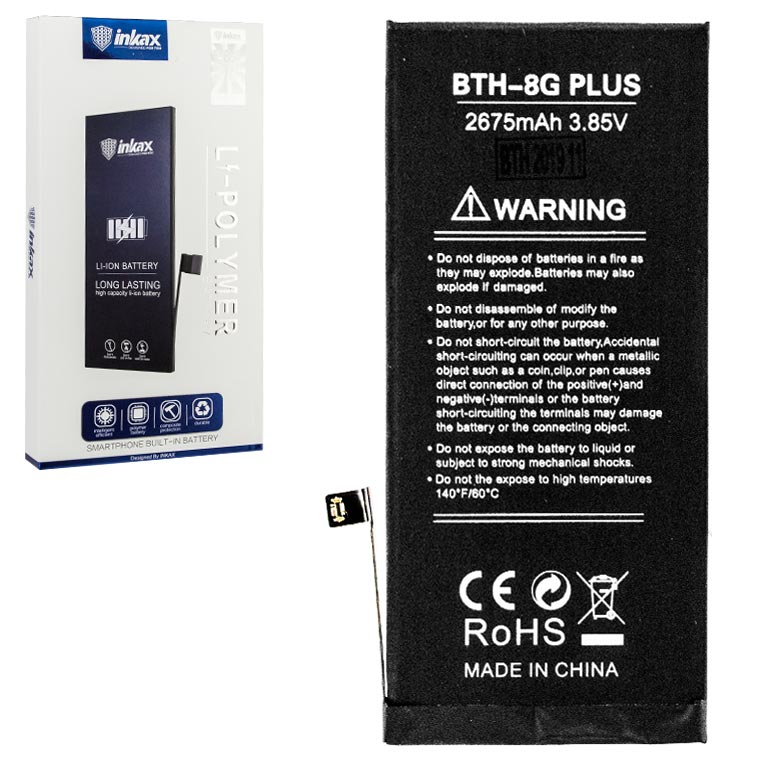 

Аккумулятор inkax Apple iPhone 8 Plus 2685 mAh AAAA/High Copy (45347-MBPT)