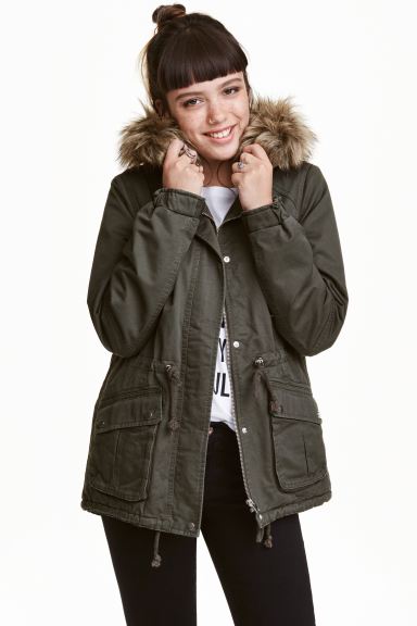 

Парка H&M  Хаки, Парка H&M 36 Хаки