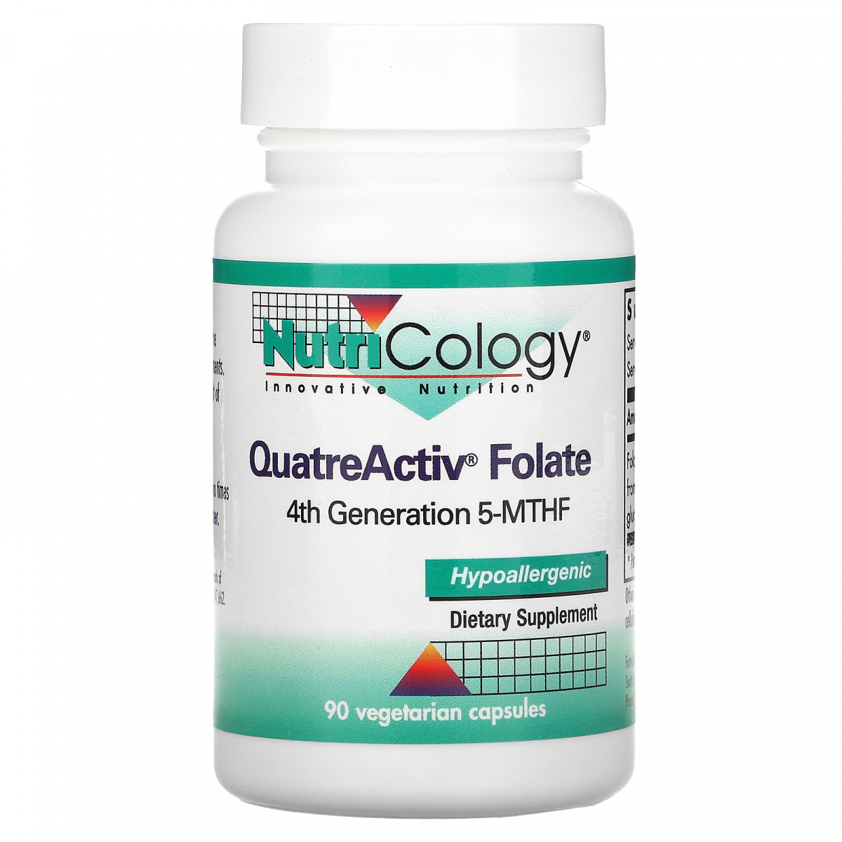 

Метилфолат 5-MTHF Nutricology (QuatreActiv Folate) 500 мкг 90 капсул