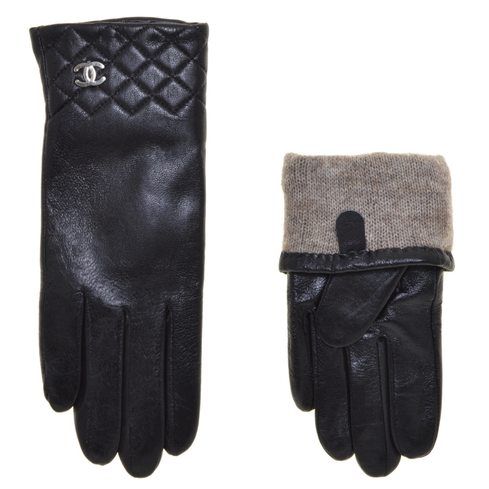 

Перчатки женские кожа натуральная , подкладка шерсть, для сенсорных экранов, цвет черный, размер 6, pov28949