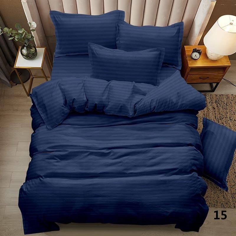 

Постельное Белье из Страйп Сатина Синий 200х220 - Евро SleepTime
