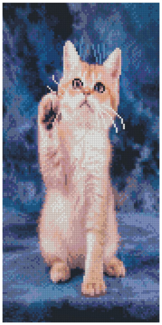 

Алмазная мозаика (вышивка) Котенок, Strateg 50х25 (BA-0011) (0094-395)