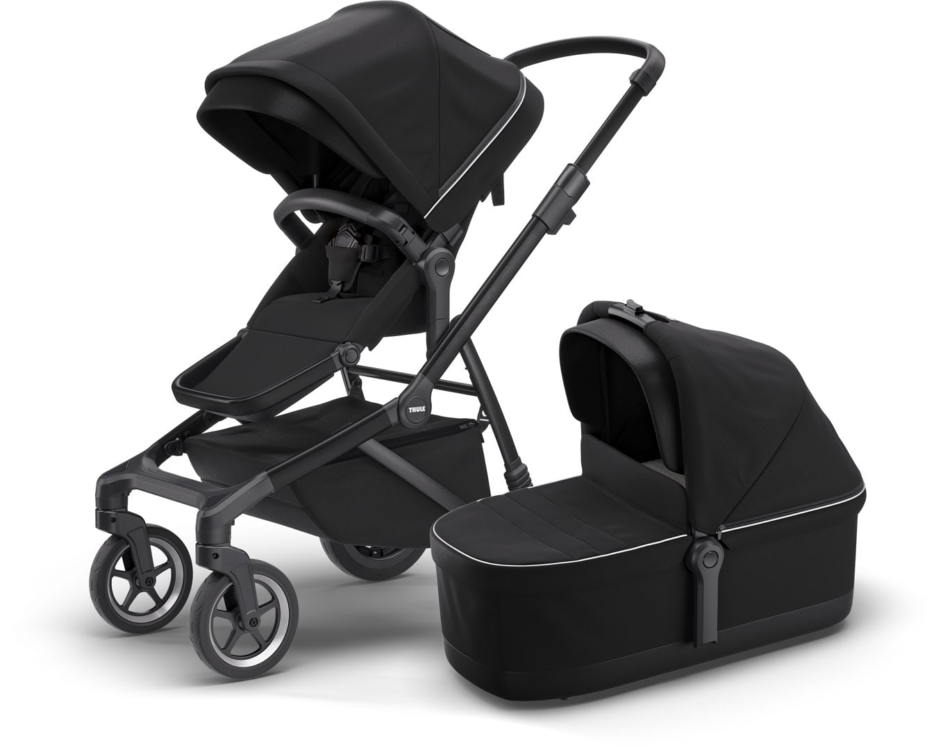 

Детская коляска с люлькой Thule Sleek (Midnight Black on Black) (TH 11000026)