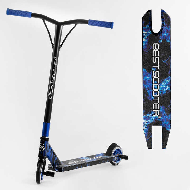 

Самокат трюковый 74609 Best Scooter (1) HIC-система, ПЕГИ, алюм. диск и дека, колёса PU, d=110мм, ширина руля - 52 см, высота руля от пола 84 см