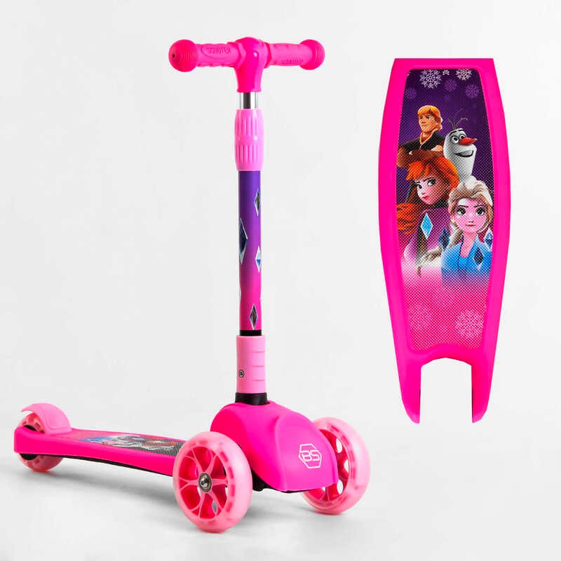 

Самокат трехколесный 88361 Best Scooter (1) СВЕТ КОЛЕС И ДИСКОВ, складной руль, передние колёса PU 120х35мм, задние колеса PU 80х48мм
