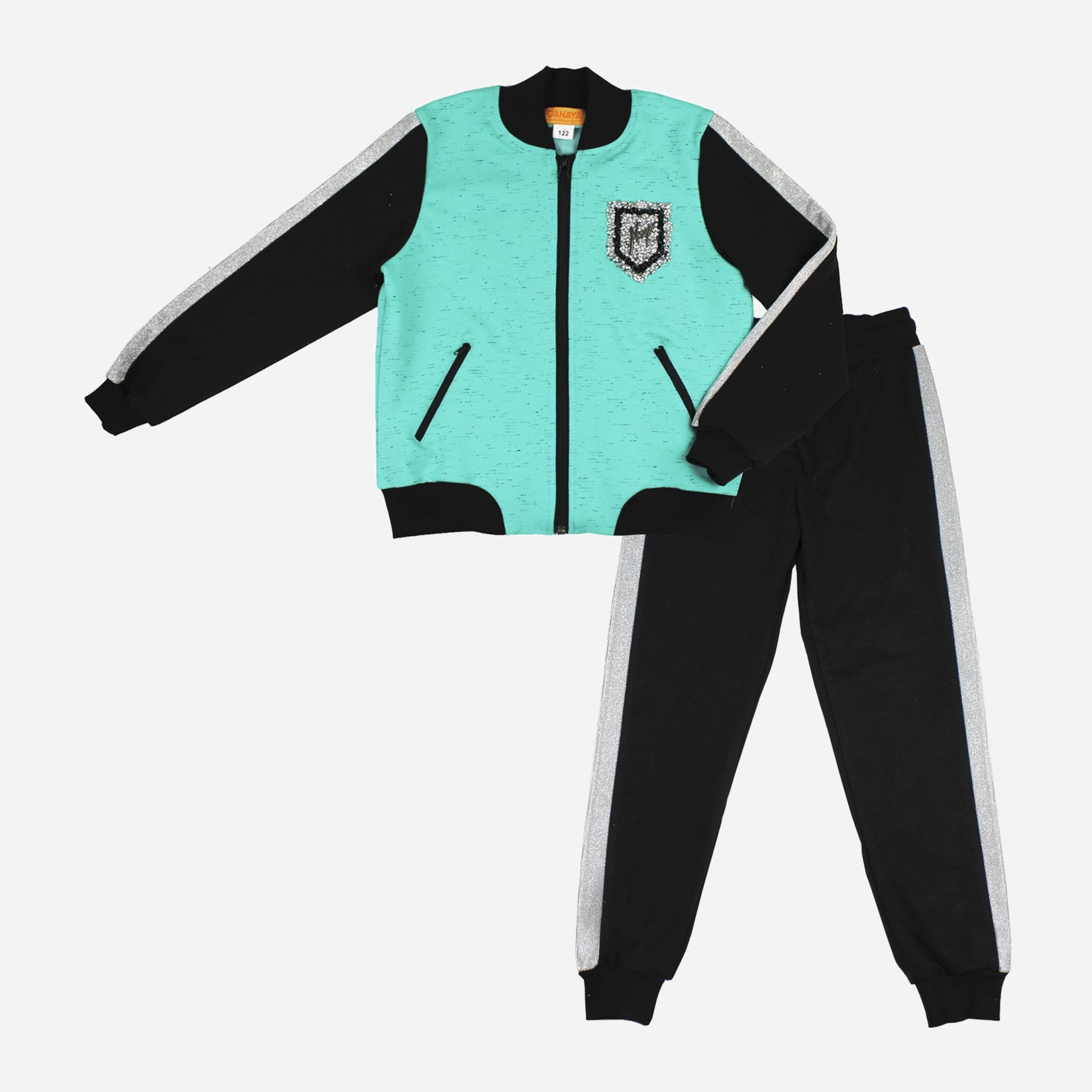 

Спортивный костюм Danaya B19-110 134 см Черный с бирюзовым