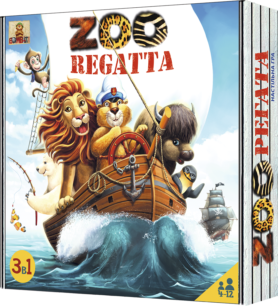 

Настольная игра Bombat "Зоорегата" ("ZOOregatta") 3 в 1