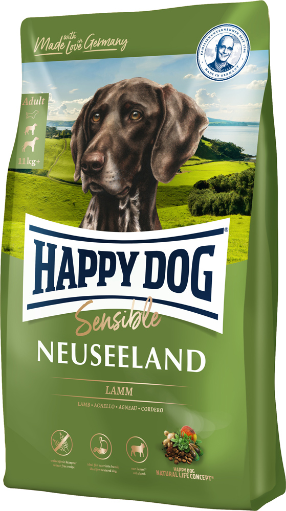 

Сухой корм Happy Dog Sensible Neuseeland для взрослых собак с чувствительным пищеварением с ягненком и рисом 12.5 кг