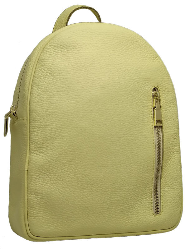 

Рюкзак шкіряний жіночий BigBag 771709 світло-жовтий
