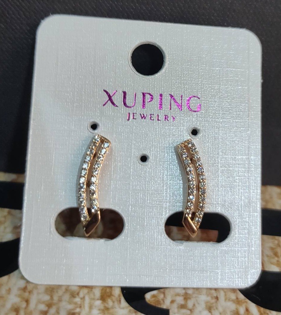 

Серьги Xuping с цирконием позолота 99926