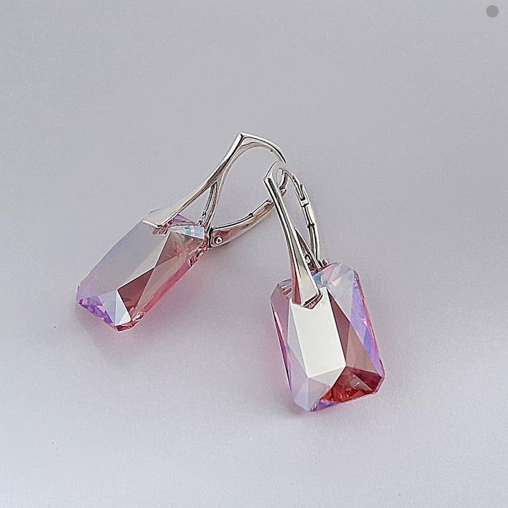 

Серьги Hand Made с кристаллами Swarovski Emerald Cut Pendant