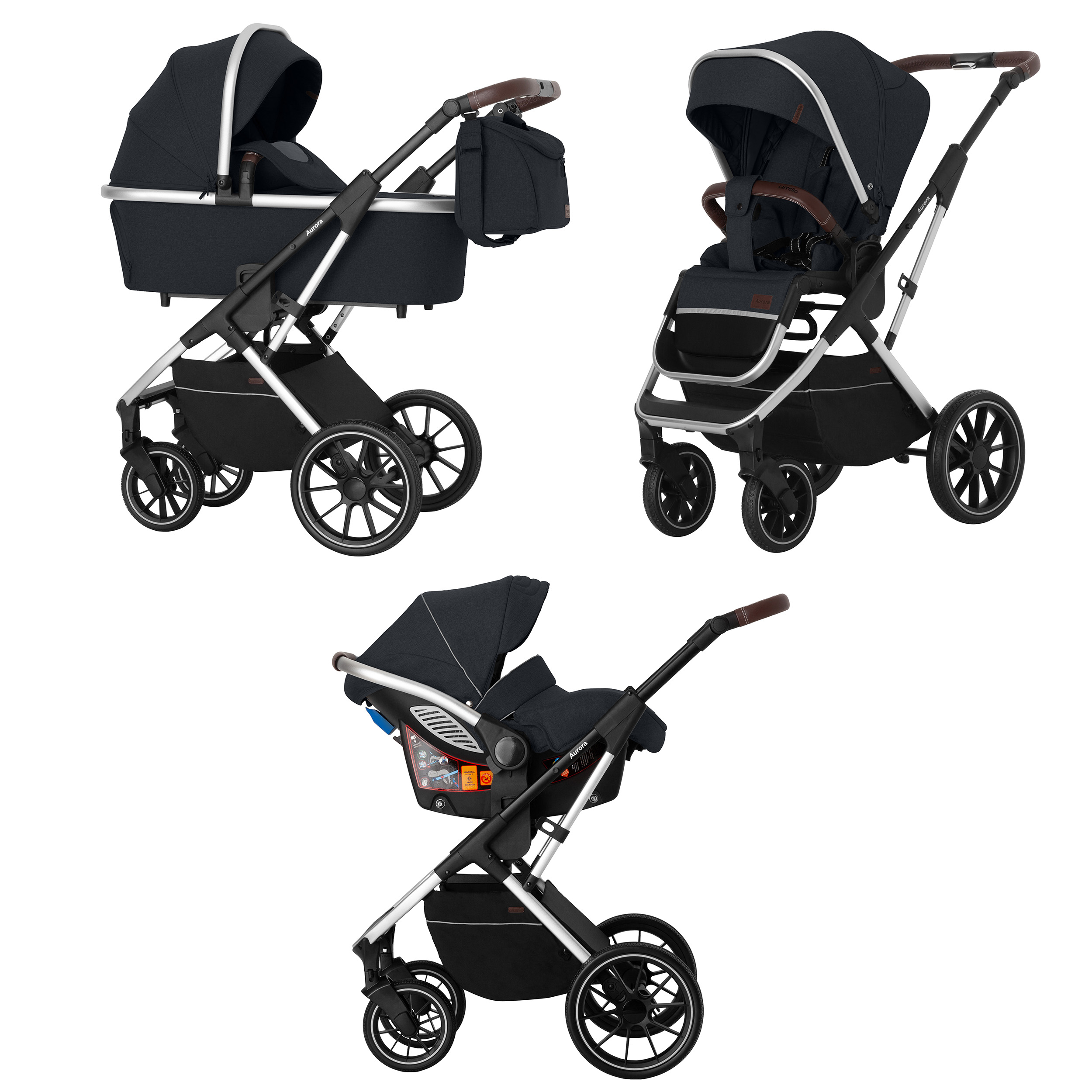 

Коляска універсальна CARRELLO Aurora CRL-6502/2 (3in1) Space Black /1/