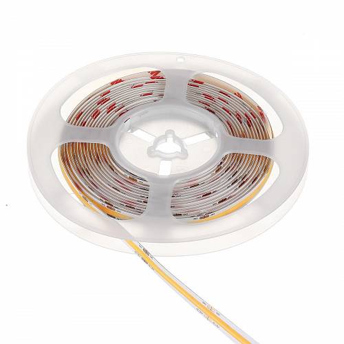 

​Світлодіодна стрічка COB 12V 1600 LED 8мм 40Вт/5м білий теплий