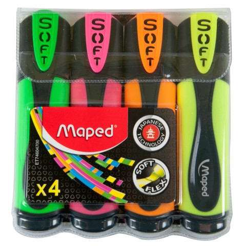 

Набор из 4 текстовых маркеров Maped Fluo Peps Ultra Soft 1-5 мм (MP.746047)