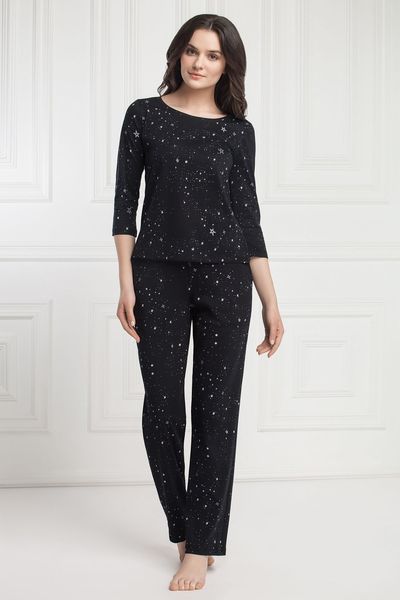

Пижамная кофта со звездами Jasmine Tayana S черная 4803/61