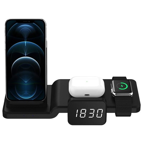 

Беспроводное Зарядное Устройство C100 4in1 15W (Черный)