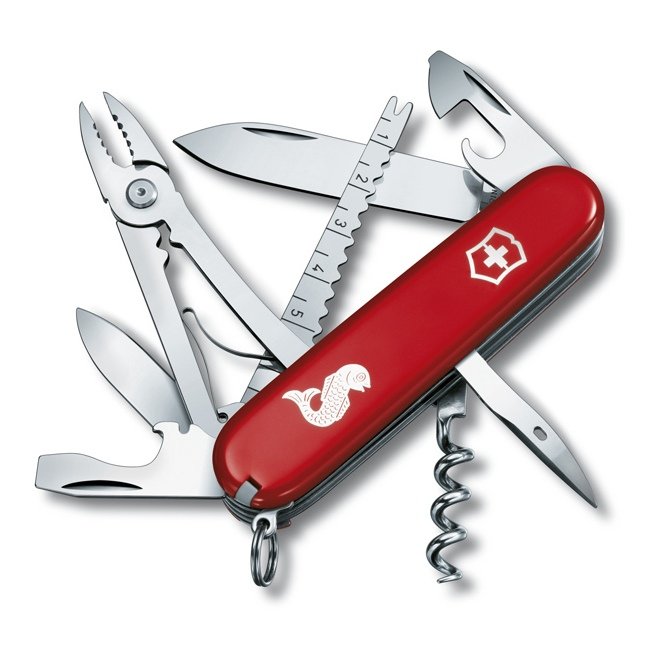 

Нож складной Victorinox Swiss Army Angler Красный