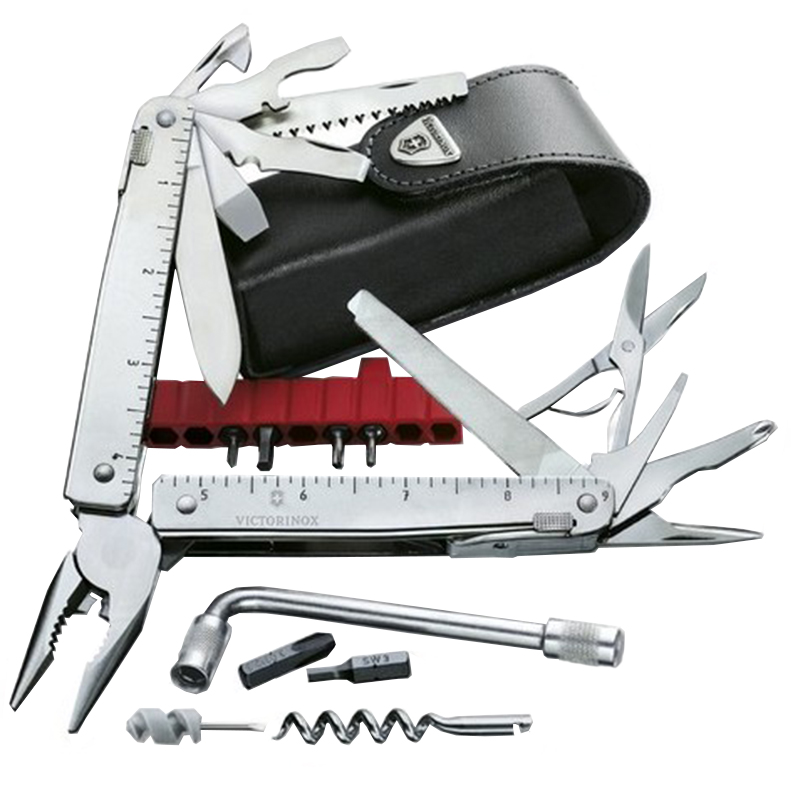 

Мультитул Victorinox Swisstool Plus (14 элементов) с кожаным чехлом