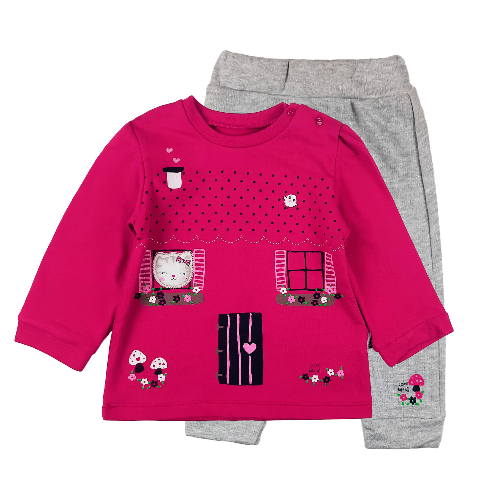 

Комплект (кофта + штаны) Baby HI 347 74-80 см Малиновый