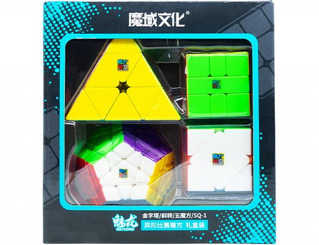 

Подарочный набор головоломок MoYu Meilong (pyraminx,megaminx,skewb,SQ-1) Цветной пластик без наклеек