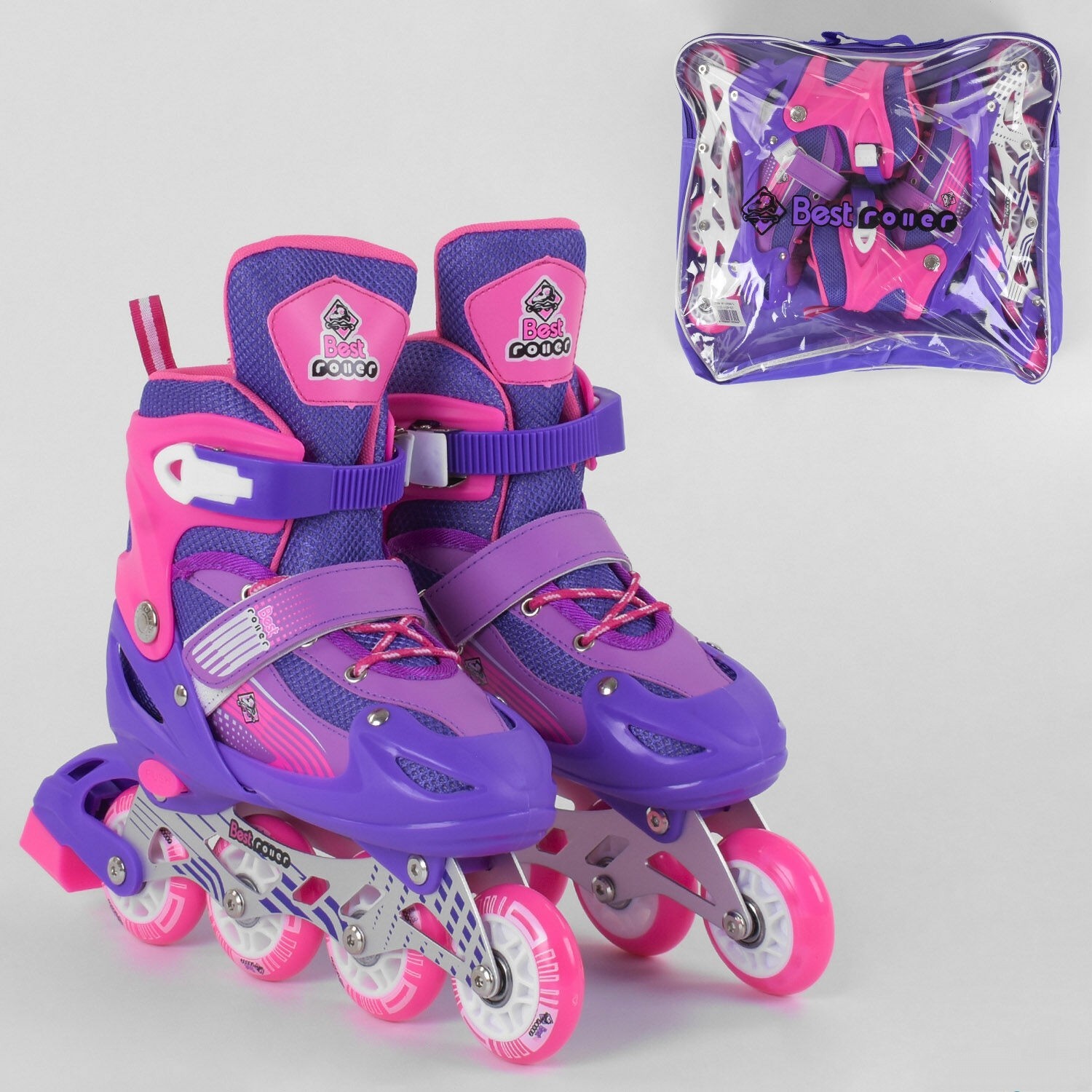 

Детские ролики Best Roller 10033-S размер 30-33 Фиолетовые