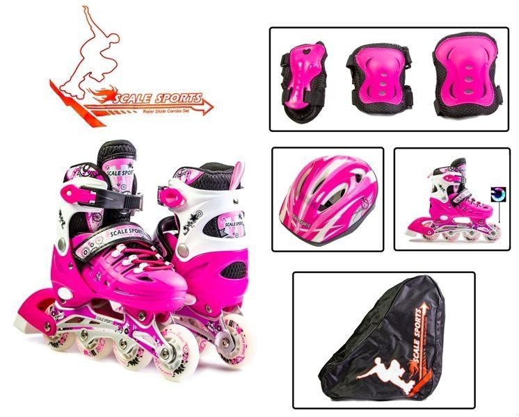 

Роликовые коньки комплект Scale Sport Pink размер 29-33