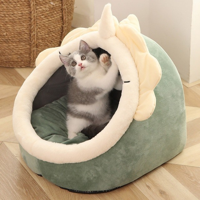

Домик лежак для кошек зеленый размеры M