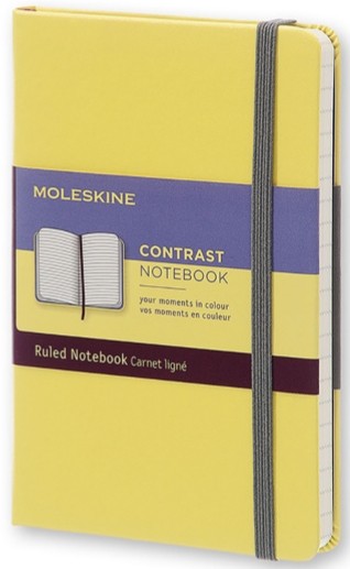 

Блокнот Moleskine Contrast кишеньковий 9 х 14 см в лінію цитрус