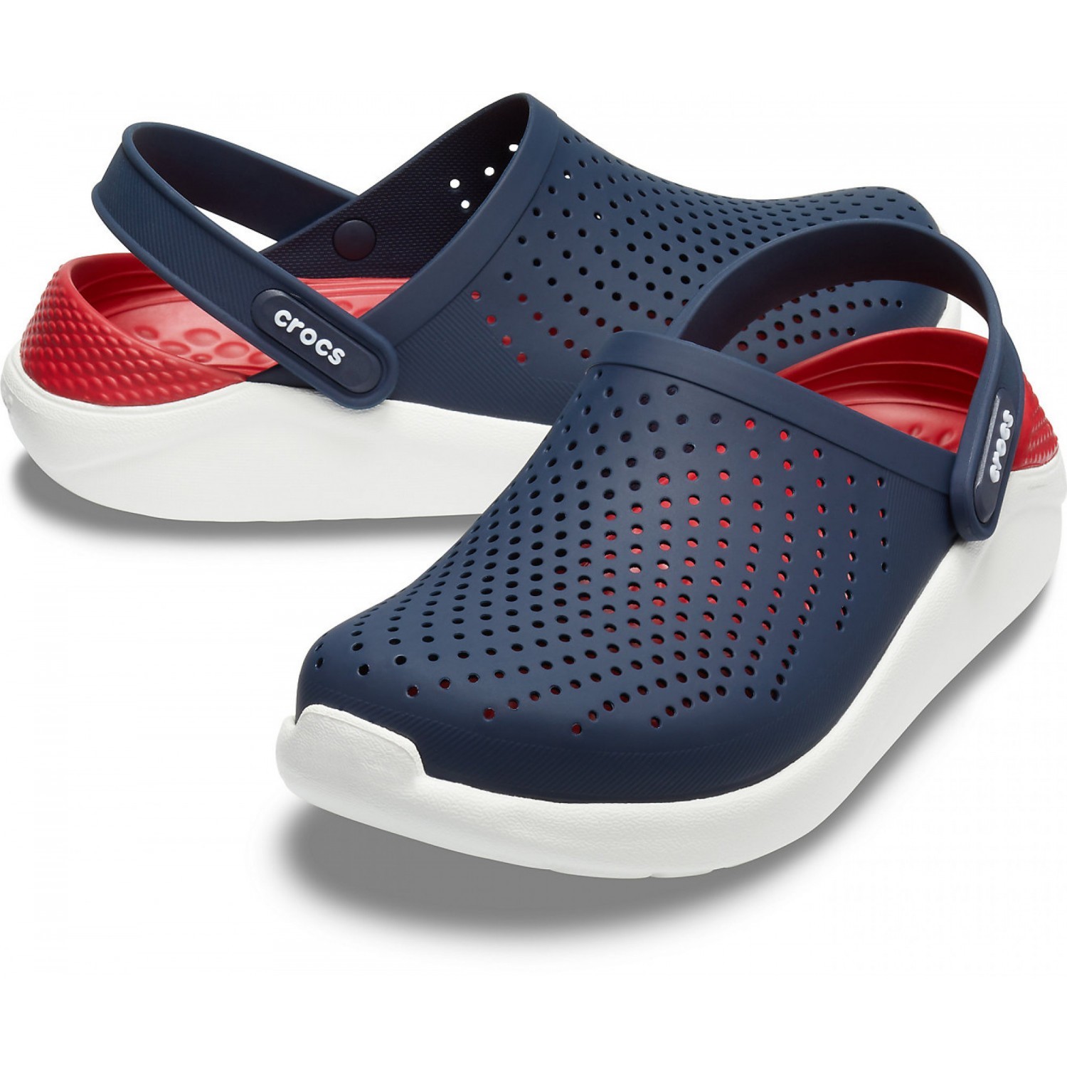 

Сабо Crocs LiteRide, М11, синие с красным, 45-46