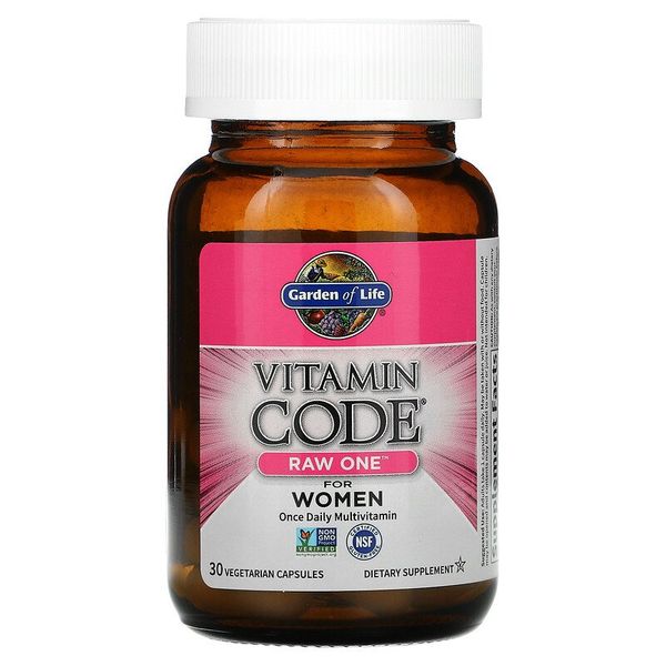 

Сырые Мультивитамины для женщин, Raw One for Women, Vitamin Code, Garden of Life, 30 вегетарианских капсул