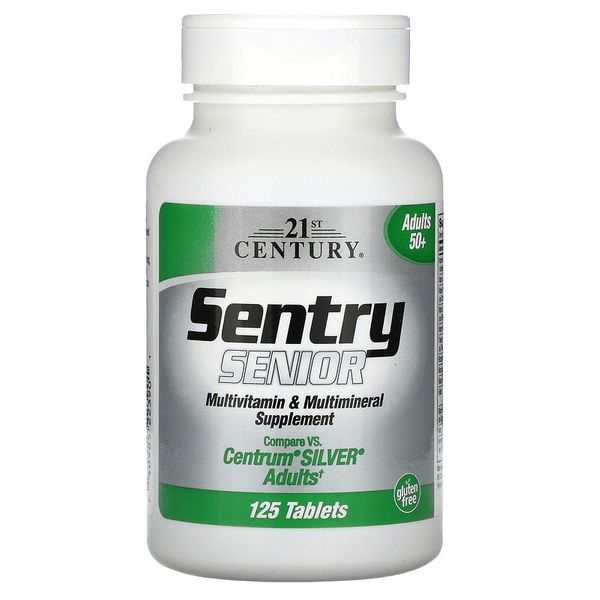 

Комплекс витаминов и минералов 21st Century Sentry Senior Multivitamin & Multimineral 50+ 125 таблеток