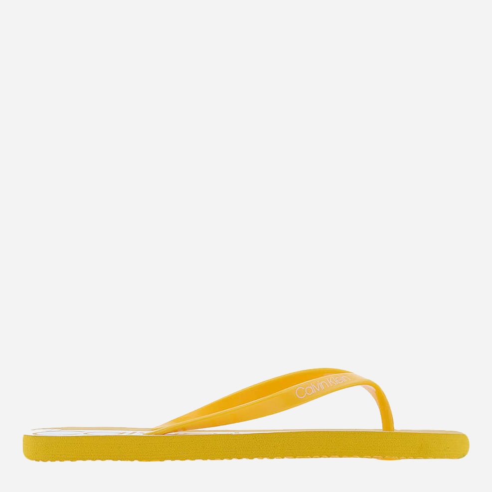 Акция на Жіночі в'єтнамки для пляжу Calvin Klein Jeans 37 23.8 см Жовті от Rozetka