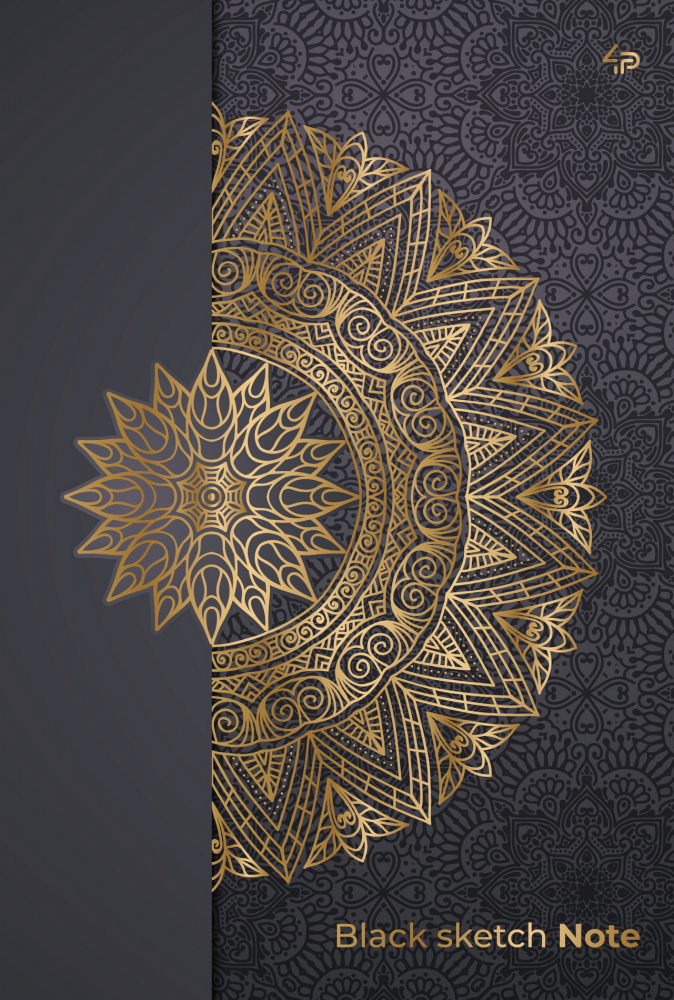 

Скетчбук 4Profi с чёрными страницами "Black sketch note" mandala, A5 904839