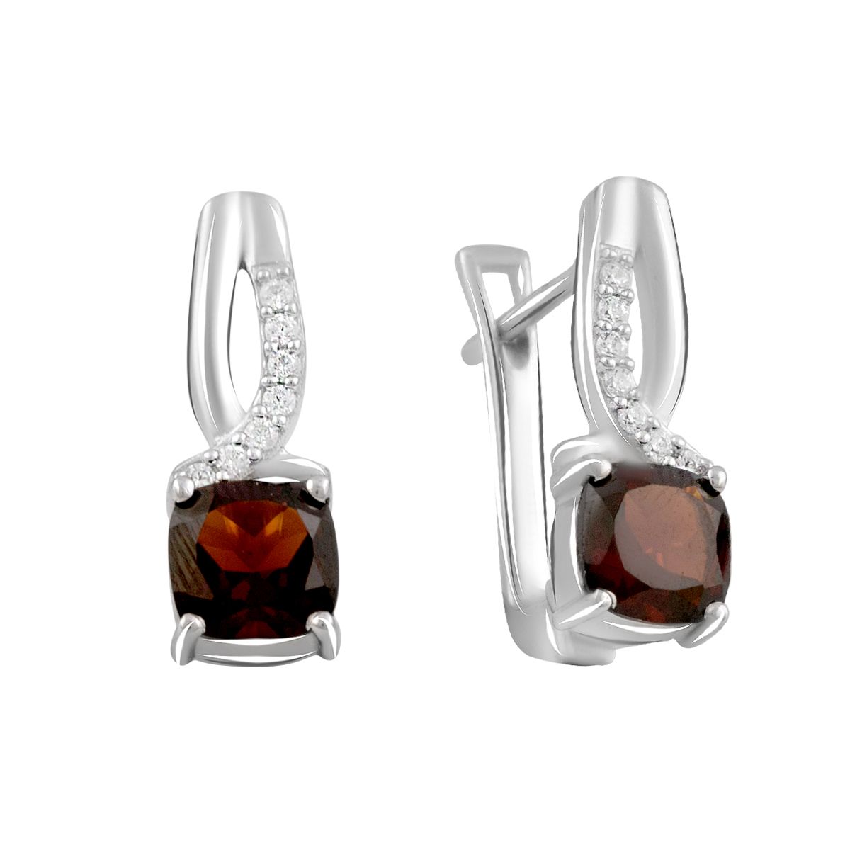 

Серебряные серьги jill с натуральным гранатом 2.367ct