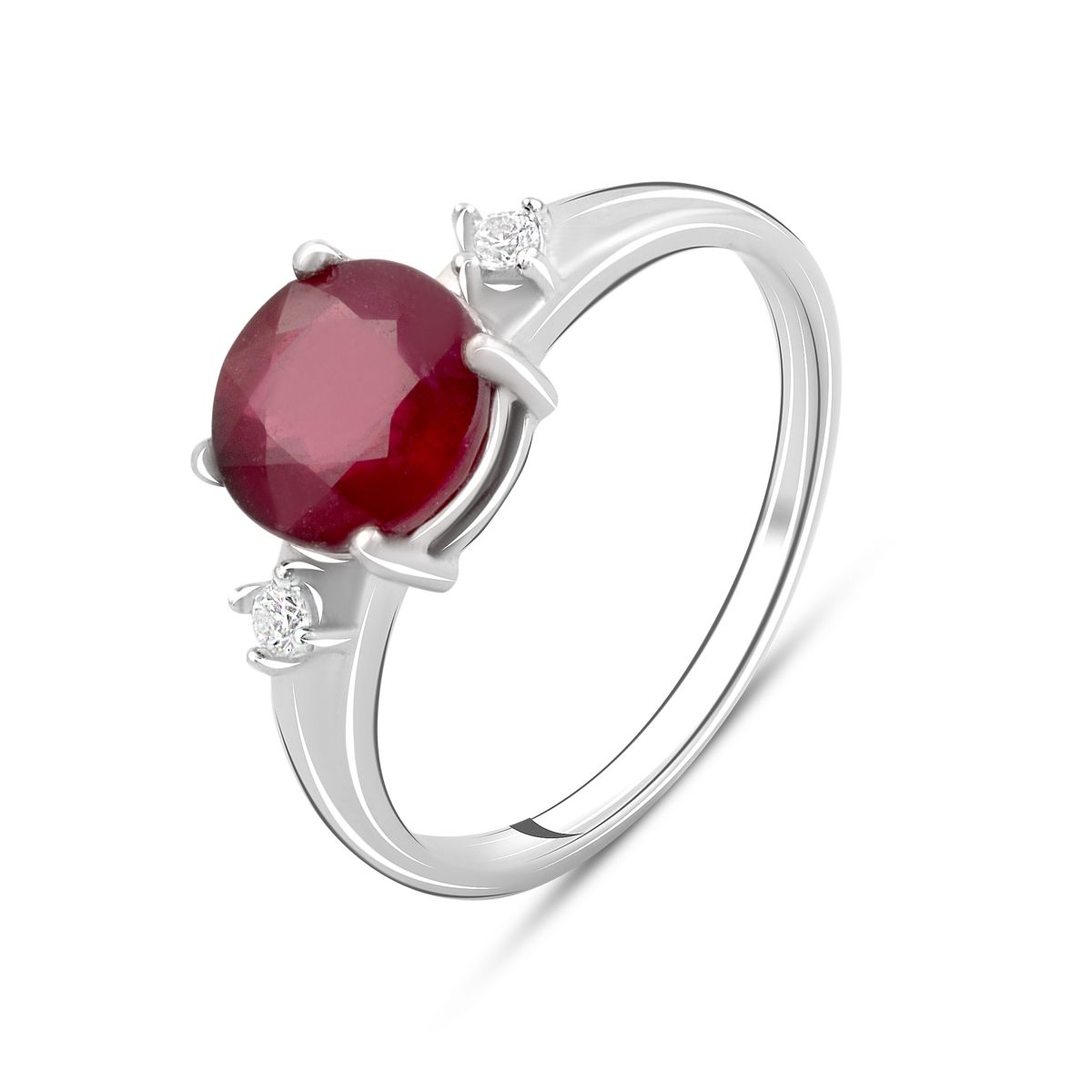 

Серебряное кольцо jill с натуральным рубином 2.363ct, фианитами 18.5 размер