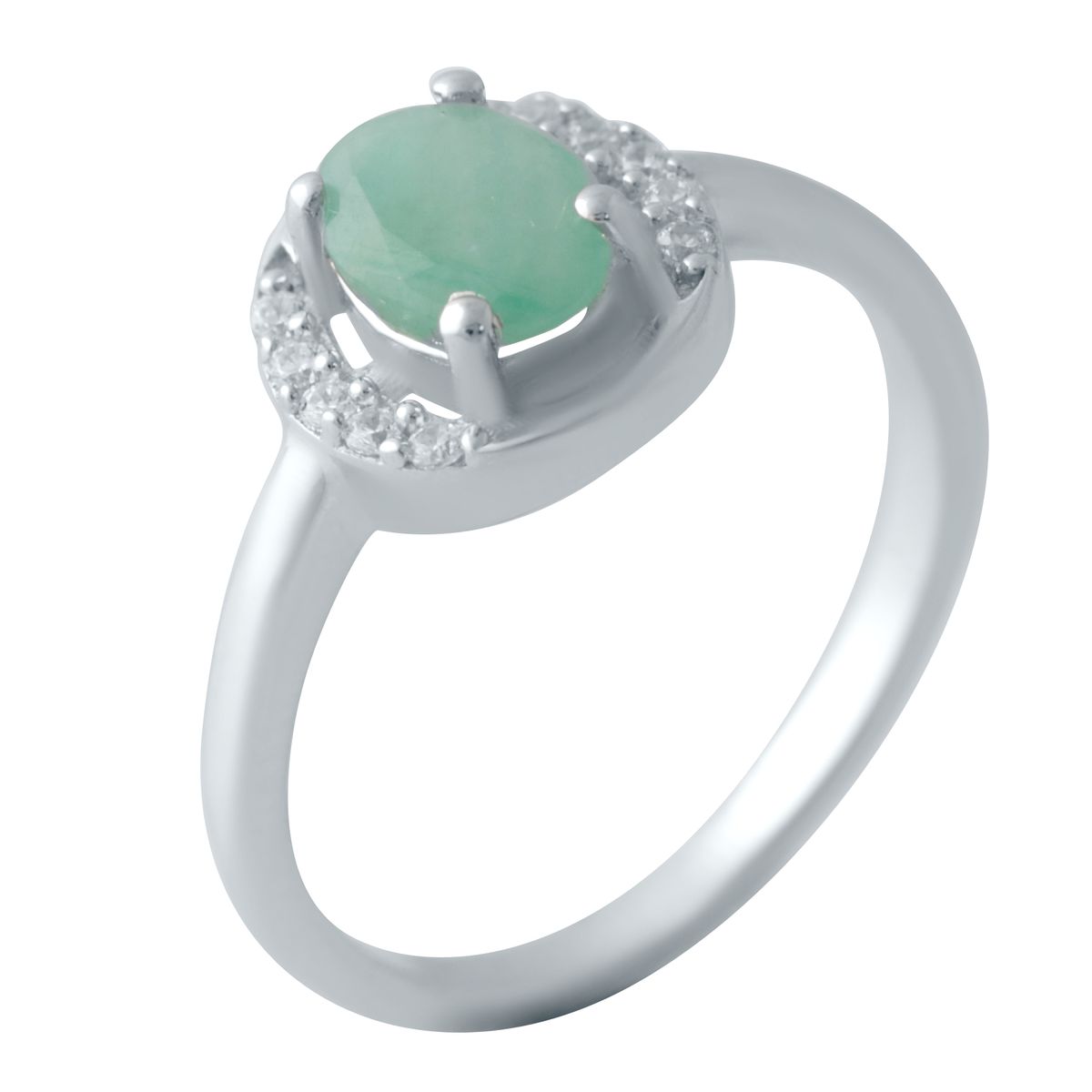 

Серебряное кольцо jill с натуральным изумрудом 0.706ct 17.5 размер
