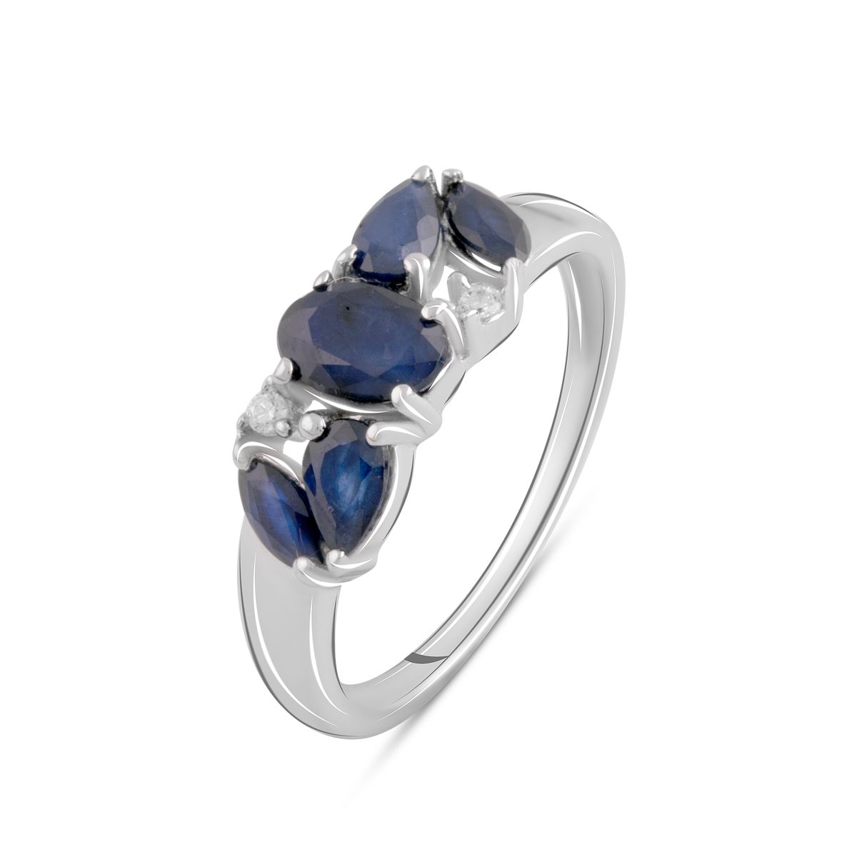

Серебряное кольцо jill с натуральным сапфиром 0.5ct 17 размер