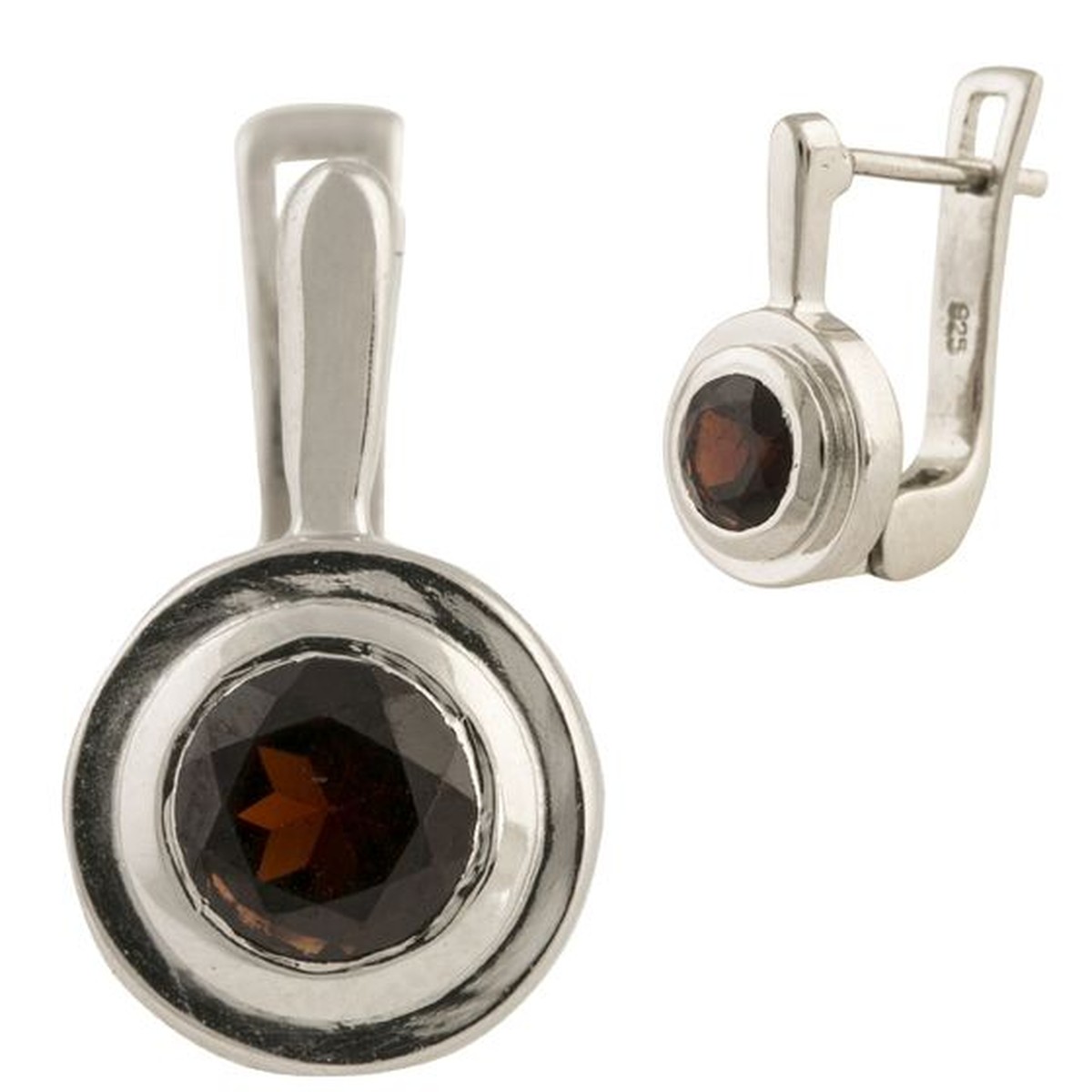 

Серебряные серьги jill с натуральным гранатом 1.275ct