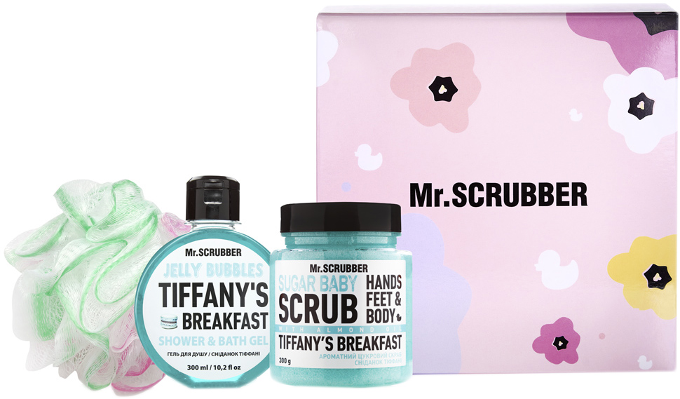 Акция на Подарочный набор Mr.Scrubber Tiffany's Breakfast 275 мл + 300 г (4820200379975) от Rozetka UA