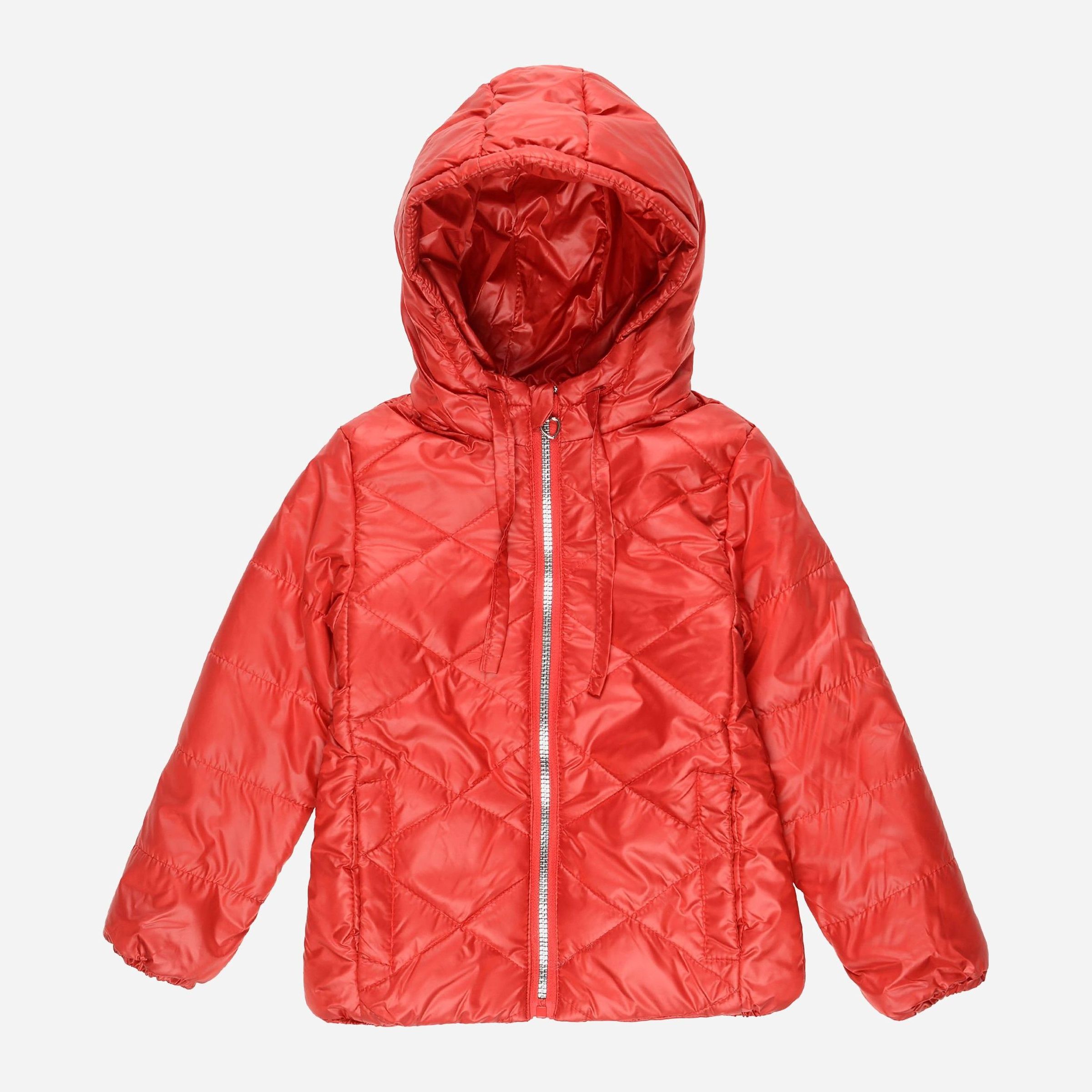 Акція на Дитяча демісезонна куртка для дівчинки Одягайко 22544 98 см Червона від Rozetka