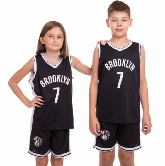

Форма баскетбольная детская NBA BROOKLYN 7 SP-Sport 3581 M (8-10 лет) Черно-белая (IN07632)