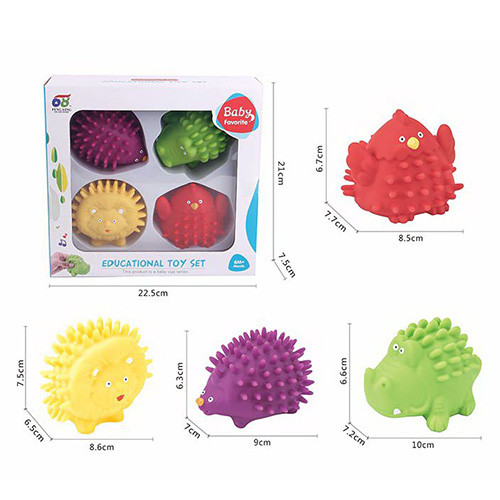 

Игрушка для купания 628-1 мяч, 4шт(животн,птица), от8см,брызгалка,в кор-ке,22,5-21-7,5см