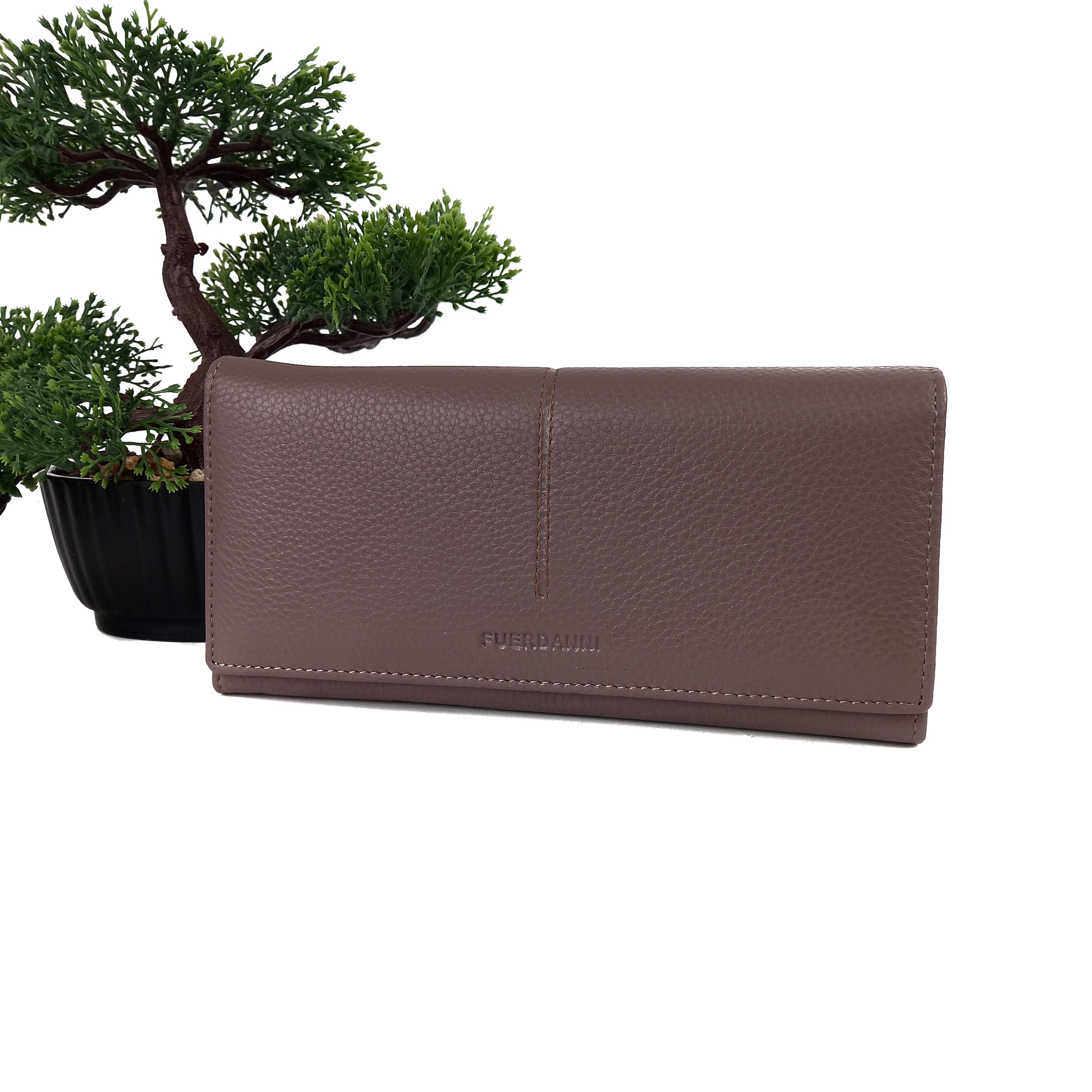 

Модный женский кошелек натуральная кожа Fuerdanni фрез F-3366-5D colocasia